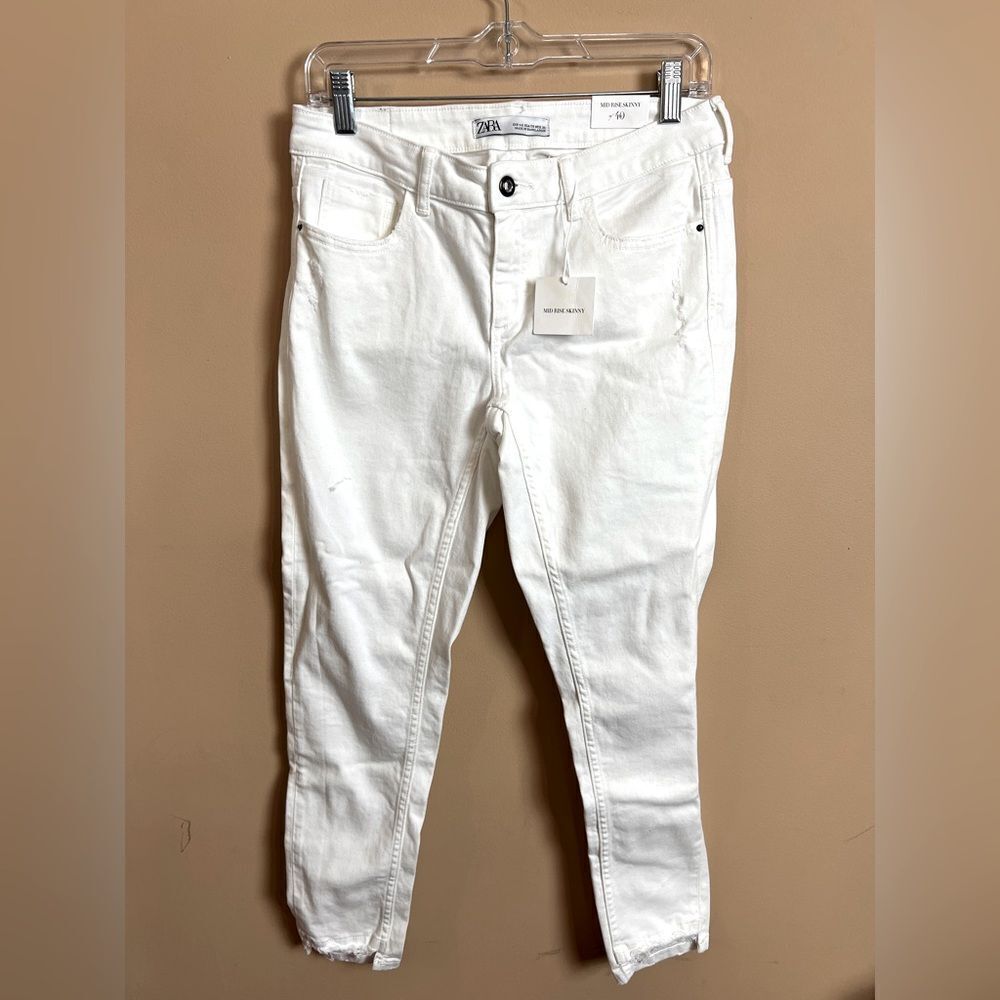 Zara Women's White Skinny Jeans